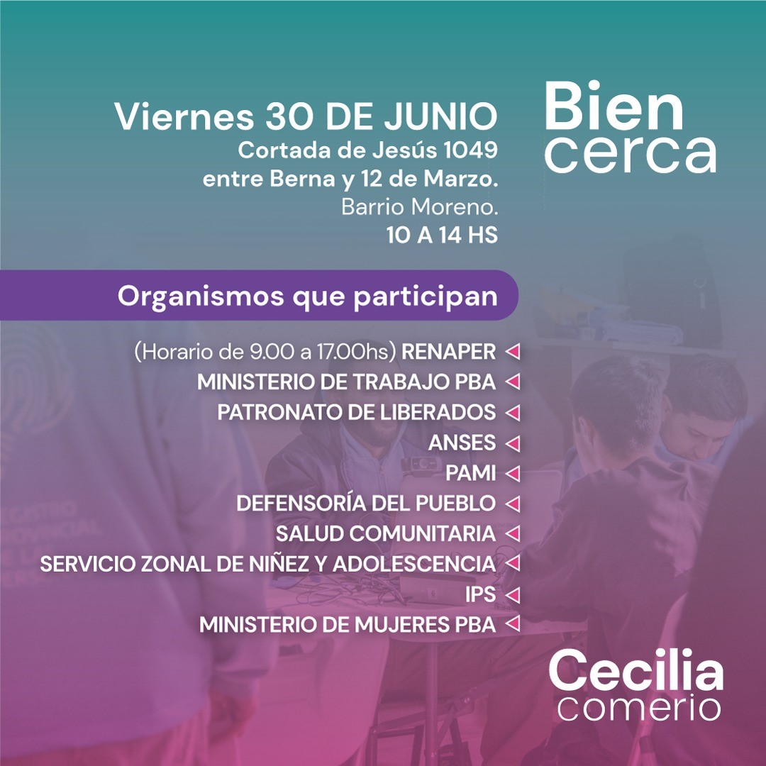 Lee más sobre el artículo El programa «Bien Cerca», en Barrio Moreno