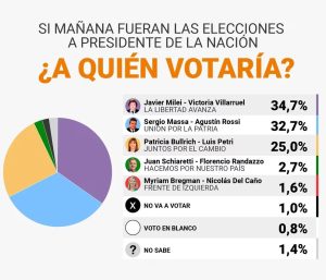 Lee más sobre el artículo Milei y Massa van al ballotage, según la última encuesta