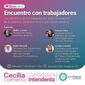 Lee más sobre el artículo Se realiza un «Encuentro con Trabajadores», organizado por Cecilia Comerio