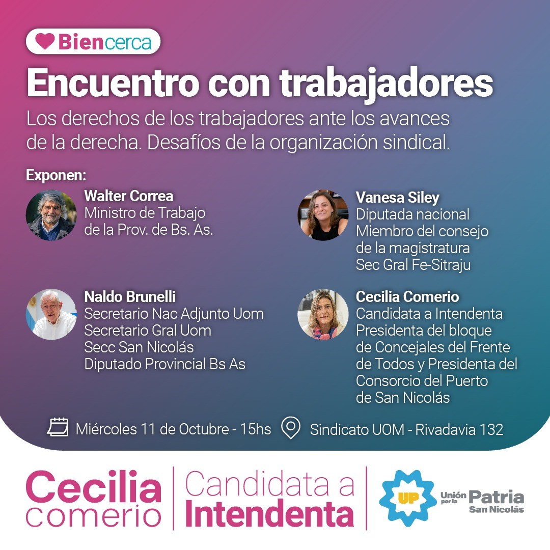 Lee más sobre el artículo Se realiza un «Encuentro con Trabajadores», organizado por Cecilia Comerio