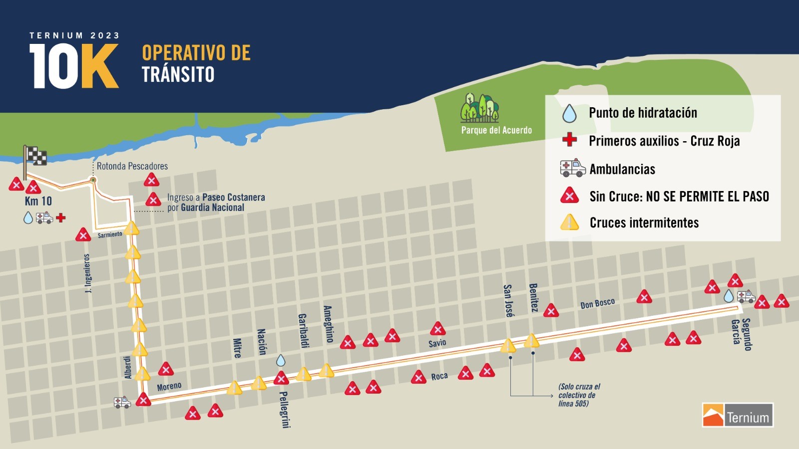 Lee más sobre el artículo Maratón 10K Ternium: cortes de calles y restricciones en el tránsito