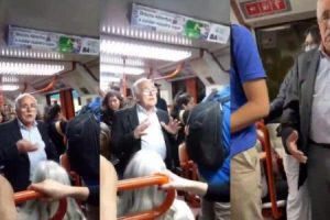 Lee más sobre el artículo Militancia en el subte: el médico de 79 años que llamó a votar por la salud y la educación pública