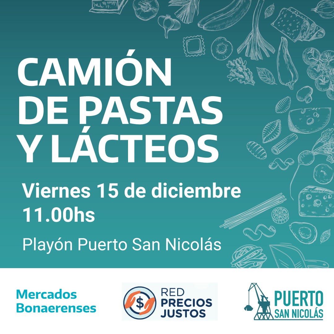 Lee más sobre el artículo Una buena: el camión de pastas y lácteos llega al Puerto de San Nicolás