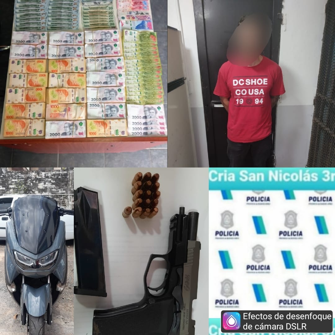 Lee más sobre el artículo Detuvieron a un sujeto que llevaba armas y mucho dinero