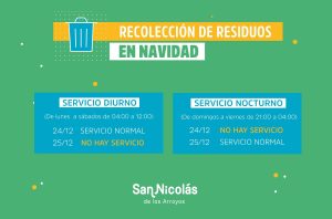 Lee más sobre el artículo Cambios en recolección de residuos por la Navidad