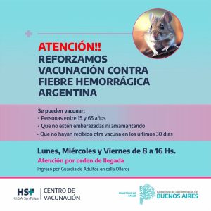 Lee más sobre el artículo El Hospital San Felipe refuerza vacunación contra la Fiebre Hemorrágica