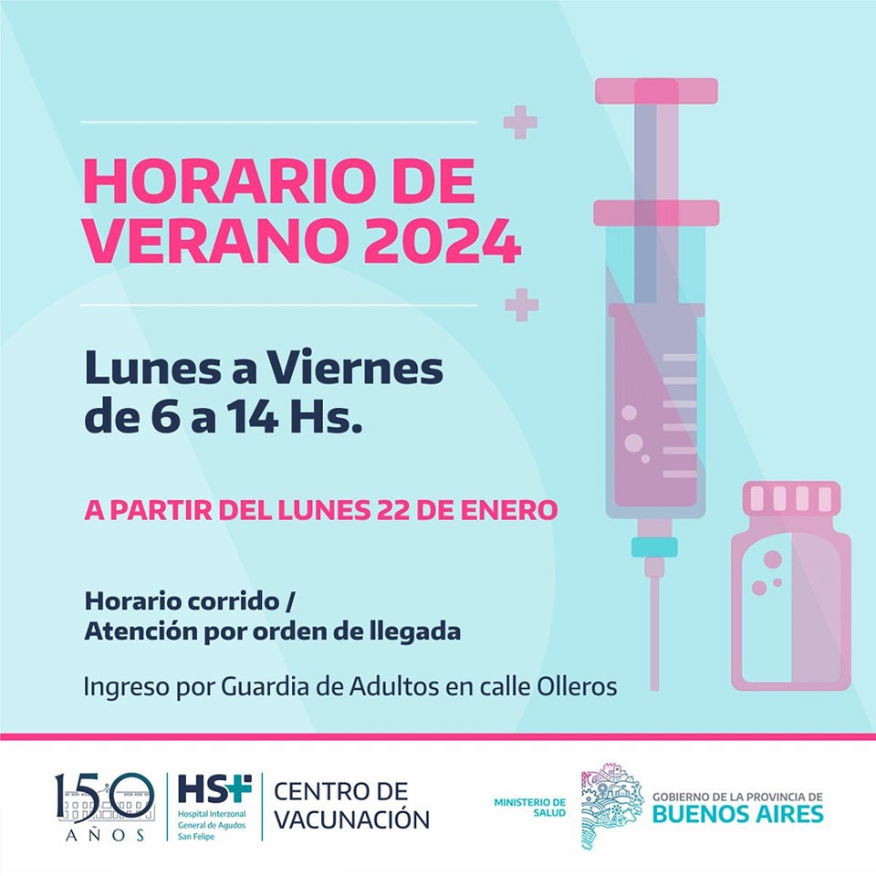 Lee más sobre el artículo Nuevo horario de vacunación en el Hospital San Felipe