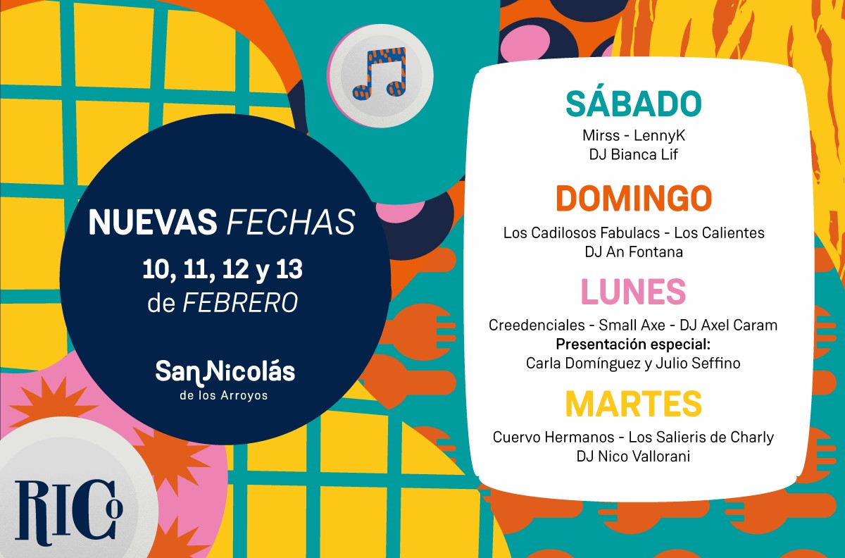 Lee más sobre el artículo Este lunes, tercera noche del Festival Rico en San Nicolás