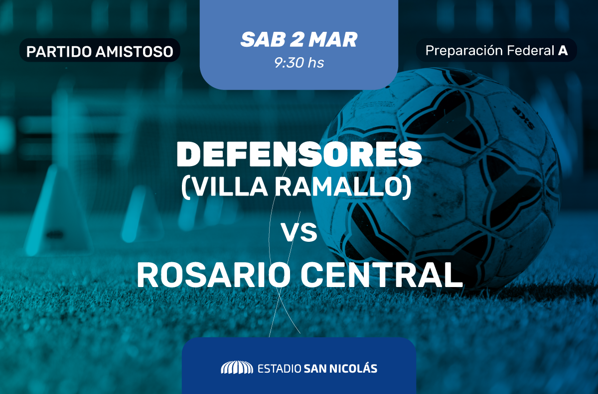 Lee más sobre el artículo Estadio San Nicolás: Defensores recibirá a Rosario Central en un amistoso