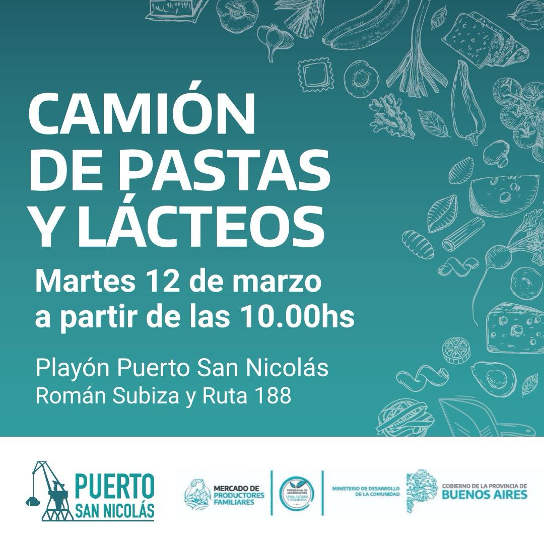 Lee más sobre el artículo Este martes, camión de Pastas en el Puerto local