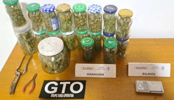 Lee más sobre el artículo Un hombre detenido y secuestro de marihuana tras allanamiento