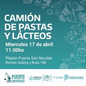 Lee más sobre el artículo Este miércoles llega el Camión de Pastas y Lácteos al Puerto local