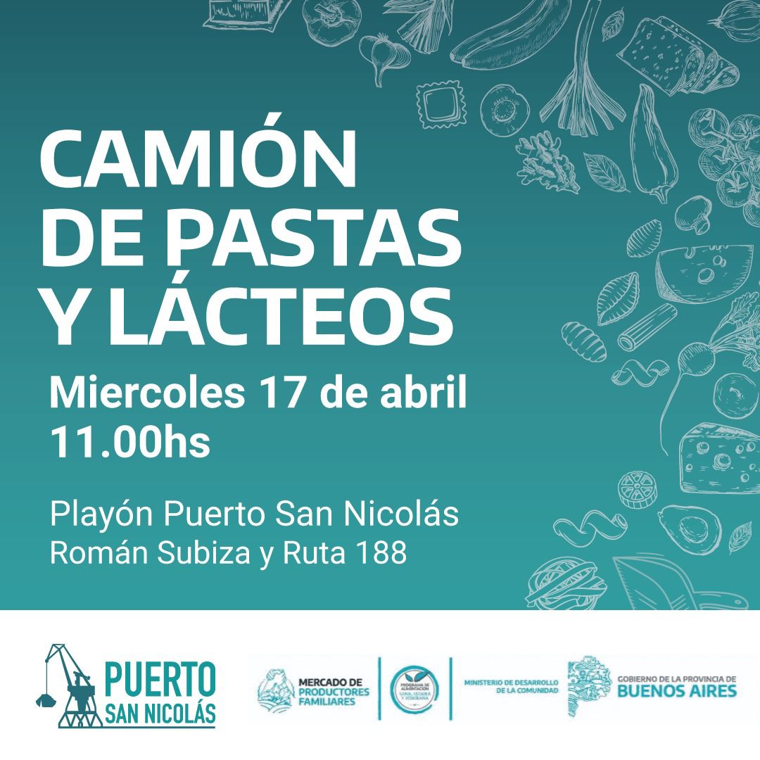 Lee más sobre el artículo Este miércoles llega el Camión de Pastas y Lácteos al Puerto local