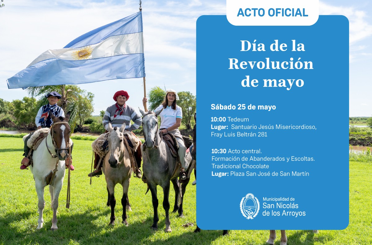 Lee más sobre el artículo Este sábado, acto por el 25 de Mayo en La Emilia