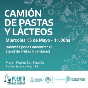 Lee más sobre el artículo Este miércoles llega el Camión de Lácteos y Pastas
