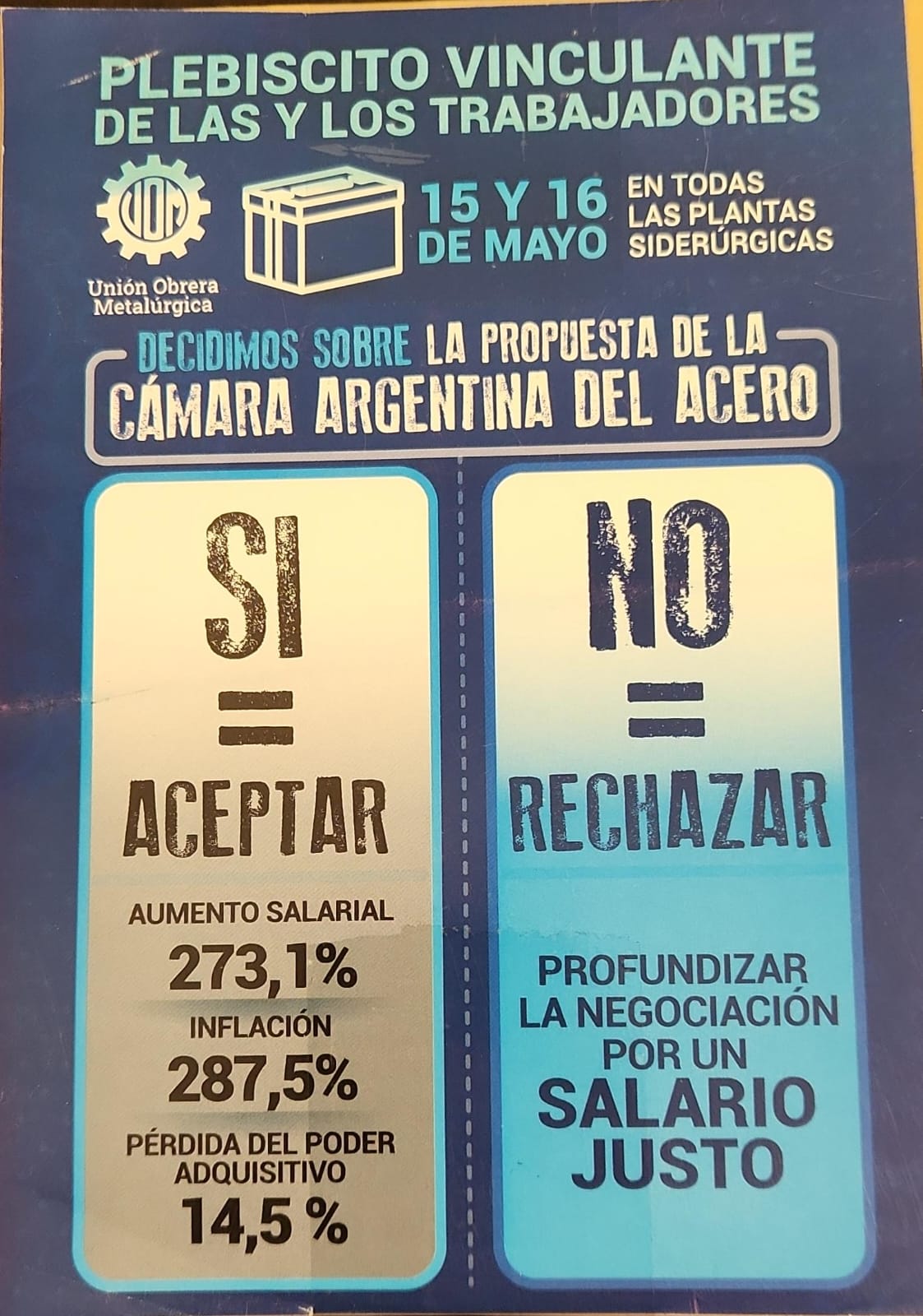 Lee más sobre el artículo Trabajadores siderúrgicos votan para decidir si aceptan o no la propuesta salarial