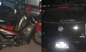 Lee más sobre el artículo Chocaron moto con auto en Avenida Moreno y Eva Perón