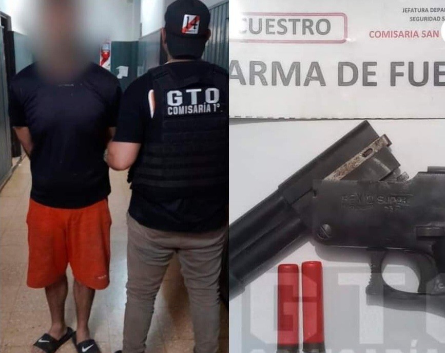 Lee más sobre el artículo Detienen a un hombre y le secuestran arma de fuego