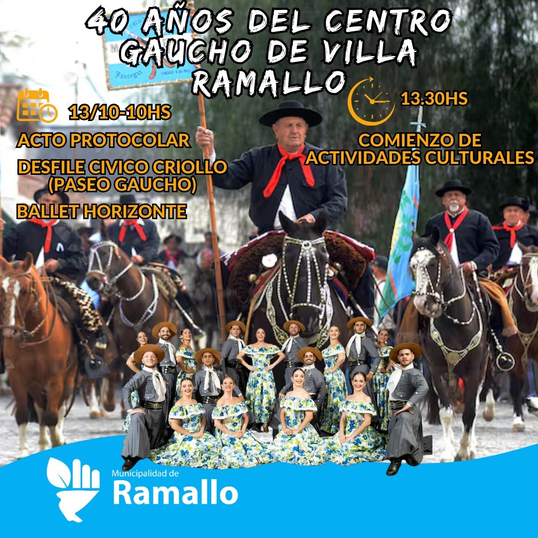 Lee más sobre el artículo Villa Ramallo: se festeja el 40° aniversario del Centro Gaucho «El Resero»
