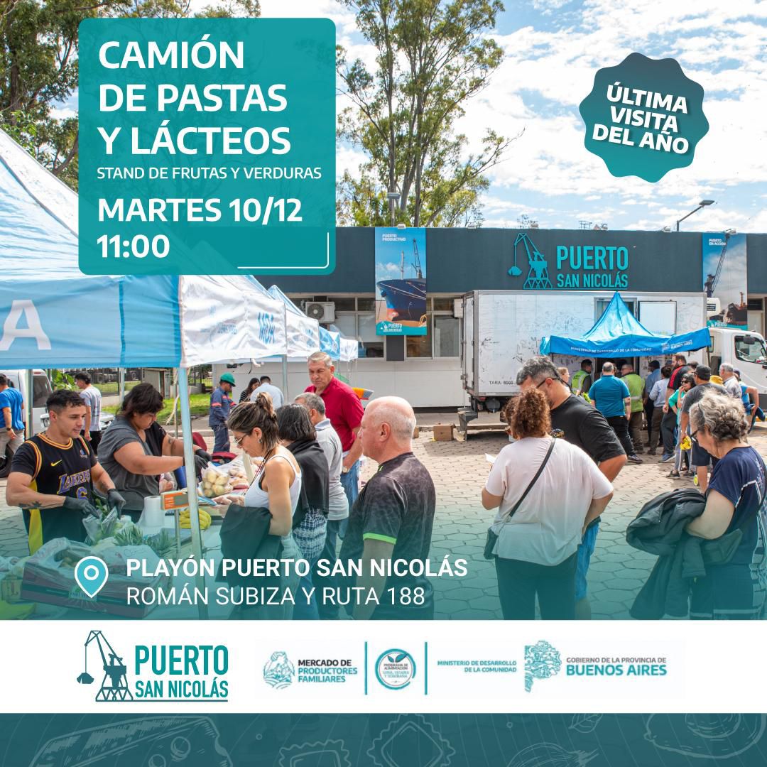 Lee más sobre el artículo El próximo martes, Feria de Pastas y Lácteos en el Puerto local