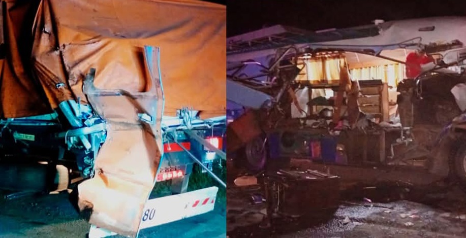 Lee más sobre el artículo Chocaron camión y motorhome en la Autopista