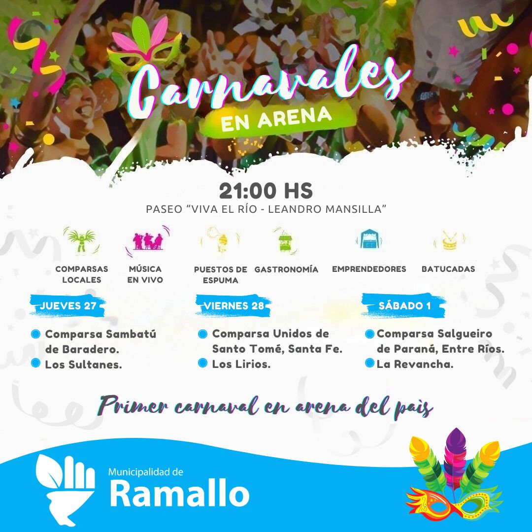 Lee más sobre el artículo Segunda edición de los Carnavales en Arena Ramallo