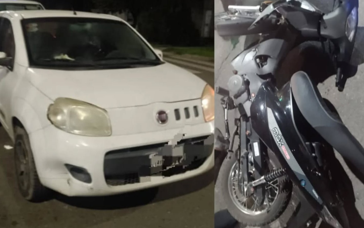 Lee más sobre el artículo Dos personas heridas tras choque entre auto y moto en la zona oeste