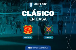 Lee más sobre el artículo Domingo de Clásico: Belgrano y Regatas se enfrentan en el Estadio San Nicolás