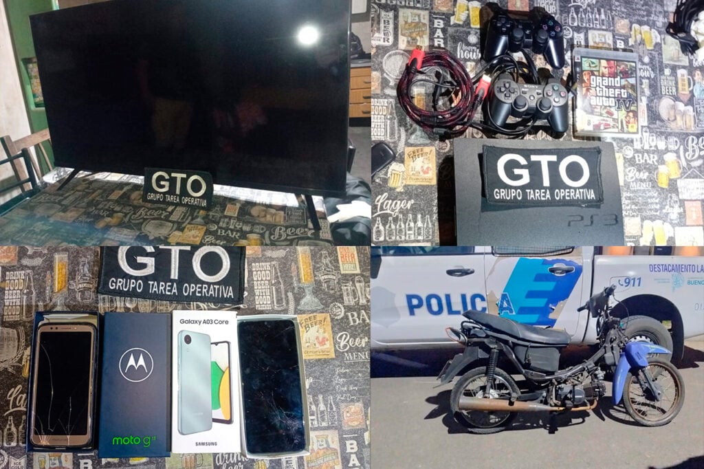 Lee más sobre el artículo Recuperaron una moto, consolas y televisores que habían sido robados en La Emilia