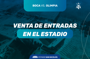 Lee más sobre el artículo Estadio San Nicolás: venta de entradas presencial para Boca – Olimpia