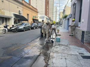 Lee más sobre el artículo Modernización del centro nicoleño: terminan trabajos en calle Pellegrini, arrancan en Rivadavia