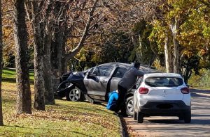 Lee más sobre el artículo Colisión e impacto contra un árbol en el Barrio Somisa