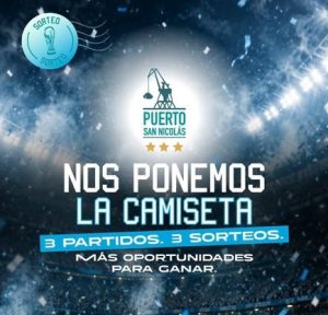 Lee más sobre el artículo Insólito: el Puerto de San Nicolás sortea camisetas y kits de la Selección Argentina, por el Mundial de Fútbol